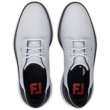 FootJoy 2026 Traditions SL Blucher Herren Golfschuhe, Weiß / Schwarz - Golflaedchen.de