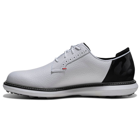 FootJoy 2026 Traditions SL Blucher Herren Golfschuhe, Weiß / Schwarz - Golflaedchen.de