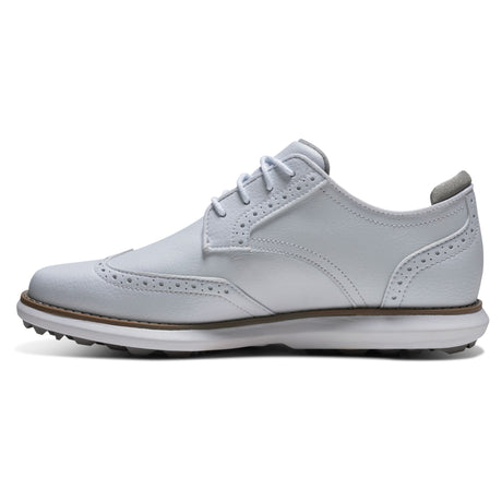 FootJoy 2026 Traditions Spikeless Damen Golfschuhe, Weiß - Golflaedchen.de
