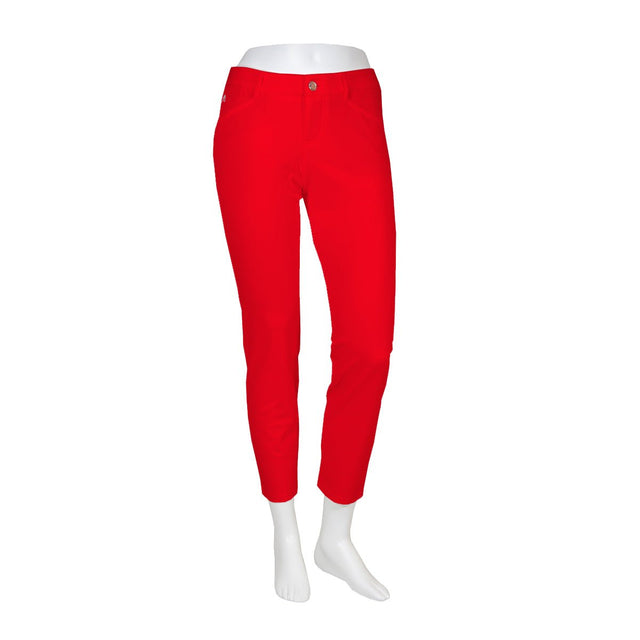 Alberto Mona 3xDry Cooler 7/8 Damen Golfhose, Rot - Golflaedchen.de
