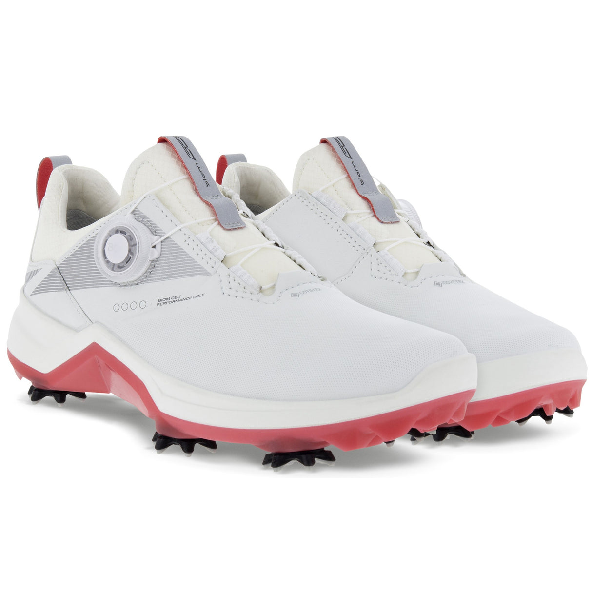 Ecco Biom G5 GTX BOA Damen Golfschuhe, Weiß / Rot - Golflaedchen.de