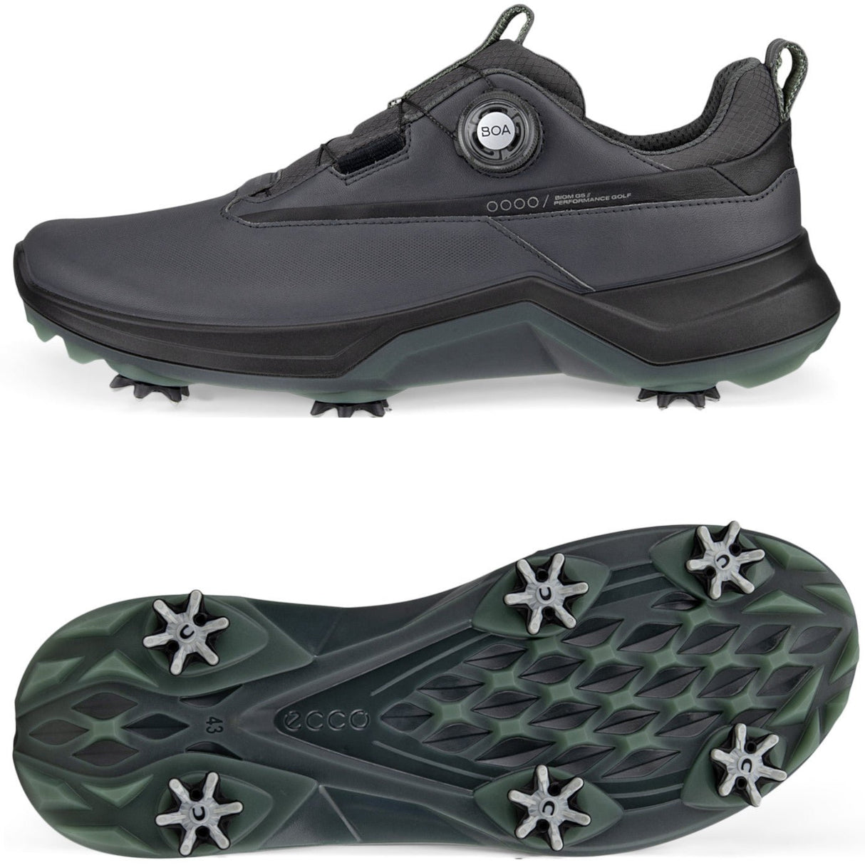 Ecco Biom G5 GTX BOA Herren Golfschuhe, Dunkelgrau - Golflaedchen.de