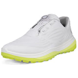 Ecco LT1 BOA Herren Golfschuhe, Offwhite / Gelb - Golflaedchen.de