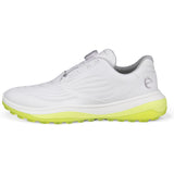 Ecco LT1 BOA Herren Golfschuhe, Offwhite / Gelb - Golflaedchen.de