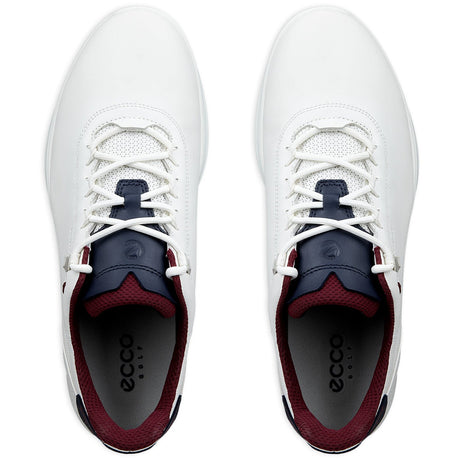 Ecco 2026 S - Casual Herren Golfschuhe, Weiß / Blau / Rot - Golflaedchen.de