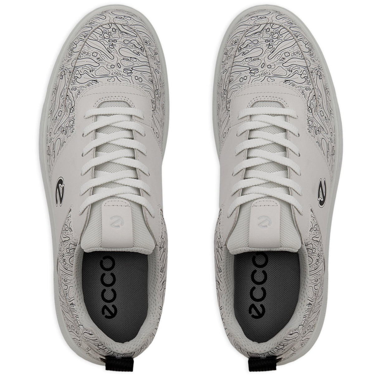 Ecco Street 720 Herren Golfschuhe, Offwhite gemustert - Golflaedchen.de