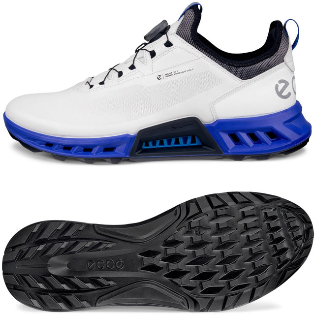Ecco Biom C4 GTX BOA Herren Golfschuhe, Weiß / Blau - Golflaedchen.de