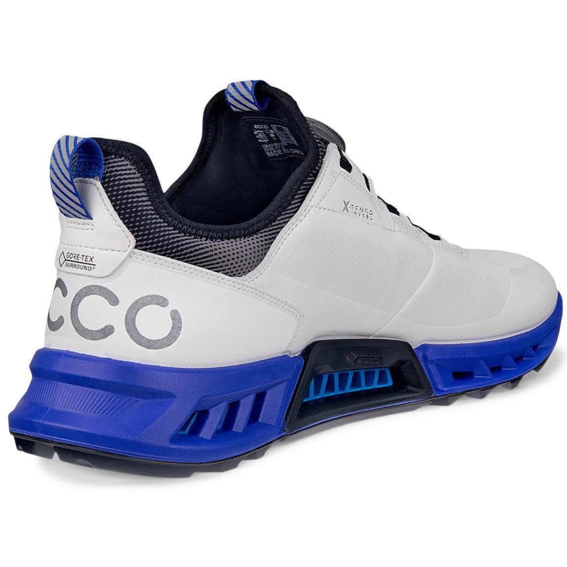 Ecco Biom C4 GTX BOA Herren Golfschuhe, Weiß / Blau - Golflaedchen.de
