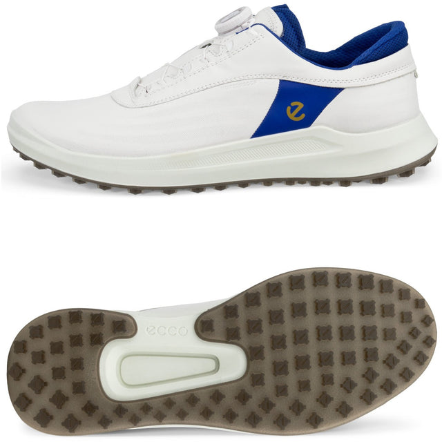 Ecco 2026 Core BOA Herren Golfschuhe, Weiß / Blau - Golflaedchen.de