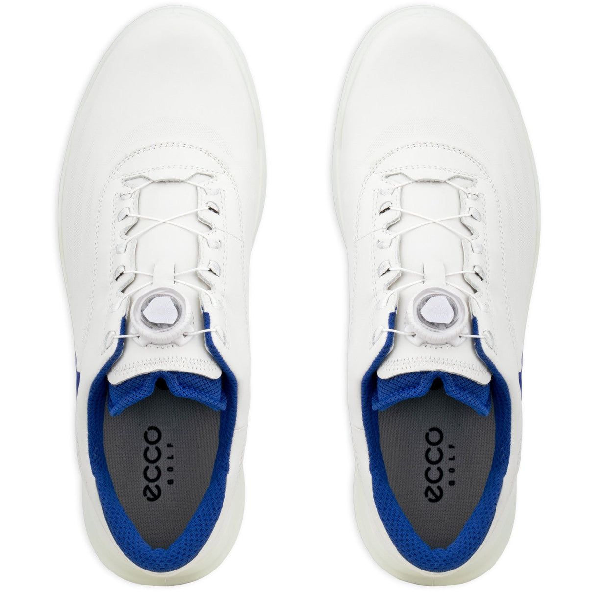 Ecco 2026 Core BOA Herren Golfschuhe, Weiß / Blau - Golflaedchen.de