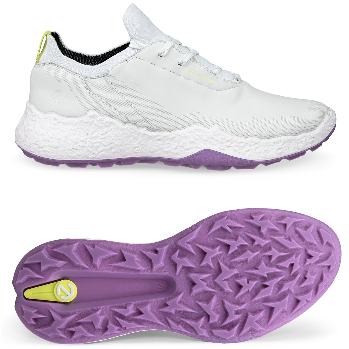Ecco Biom H5 Damen Golfschuhe, Weiß / Lavender - Golflaedchen.de