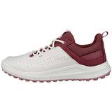 Ecco Golf Core Damen Golfschuhe, Offwhite / Weinrot - Golflaedchen.de