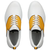 Ecco S - Casual Herren Golfschuhe 2026, Weiß / Saffran - Golflaedchen.de
