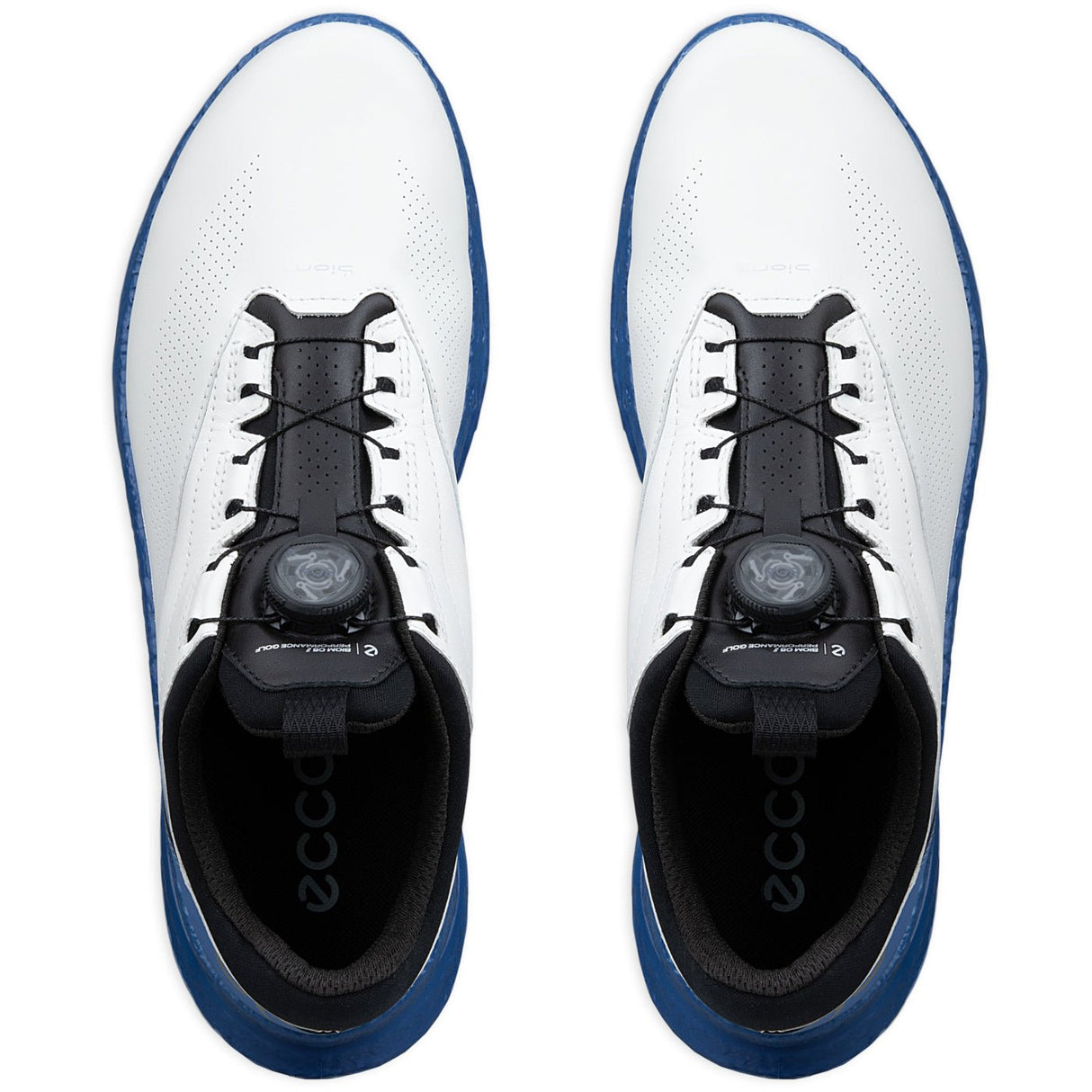 Ecco Biom C5 GTX BOA Herren Golfschuhe, Weiß / Schwarz / Blau - Golflaedchen.de