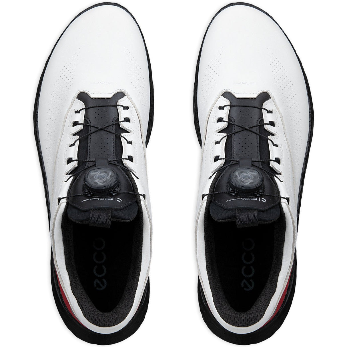 Ecco Biom C5 GTX BOA Herren Golfschuhe, Weiß / Rot - Golflaedchen.de