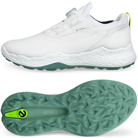 Ecco 2026 Biom H5.2 BOA Herren Golfschuhe, Weiß / Grün - Golflaedchen.de