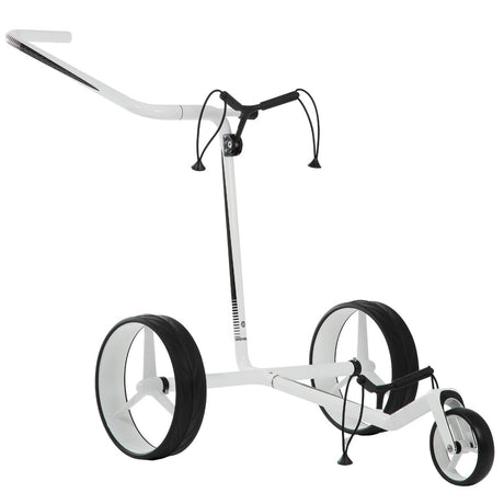 JuCad Carbon 3 - Rad Golftrolley, Weiß / Schwarz - Golflaedchen.de