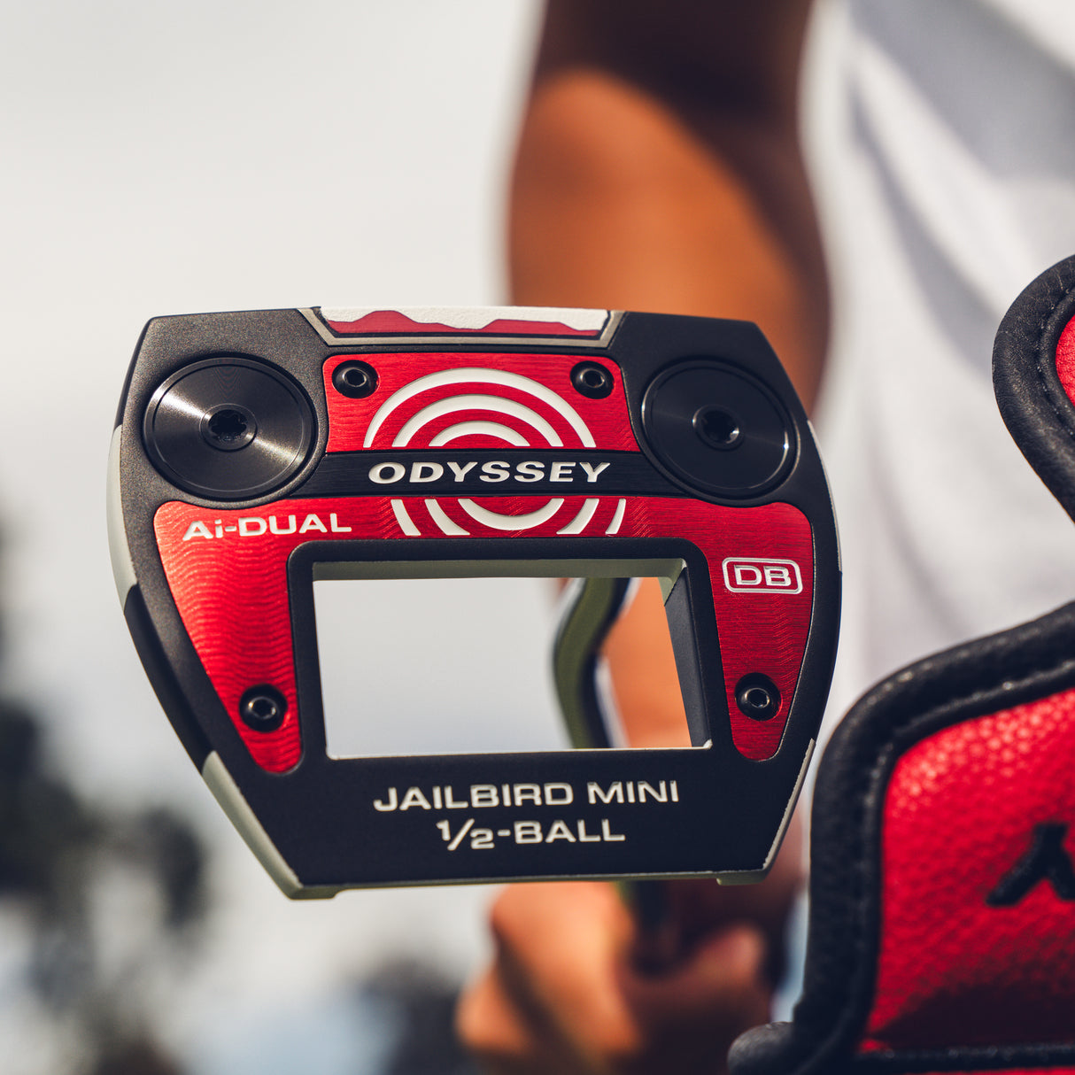 Odyssey Ai - DUAL Jailbird Mini 1/2 Ball Putter, DB, Rechtshand - Golflaedchen.de