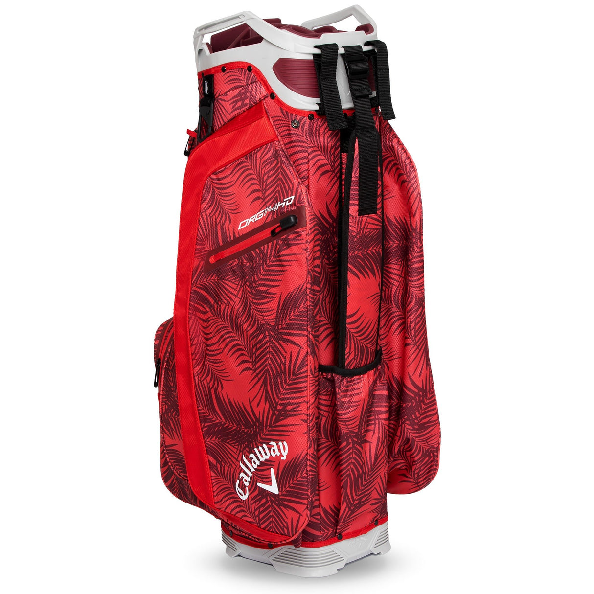 Callaway 2025 Org 14 HD Waterproof Cartbag, Red Palms / Light Grey - Golflaedchen.de