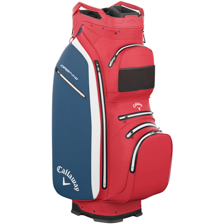 Callaway 2026 Org 14 HD Waterproof Cartbag, Rot / Weiß / Navy - Golflaedchen.de