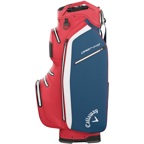 Callaway 2026 Org 14 HD Waterproof Cartbag, Rot / Weiß / Navy - Golflaedchen.de