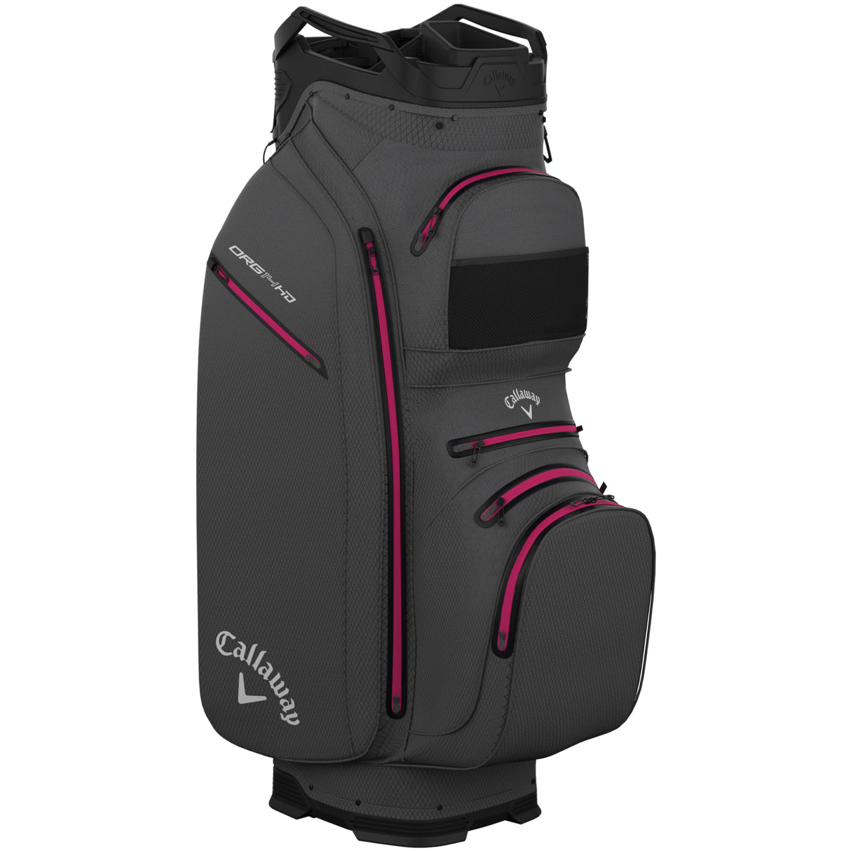 Callaway 2026 Org 14 HD Waterproof Damen Cartbag, Anthrazitgrau / Pink - Golflaedchen.de