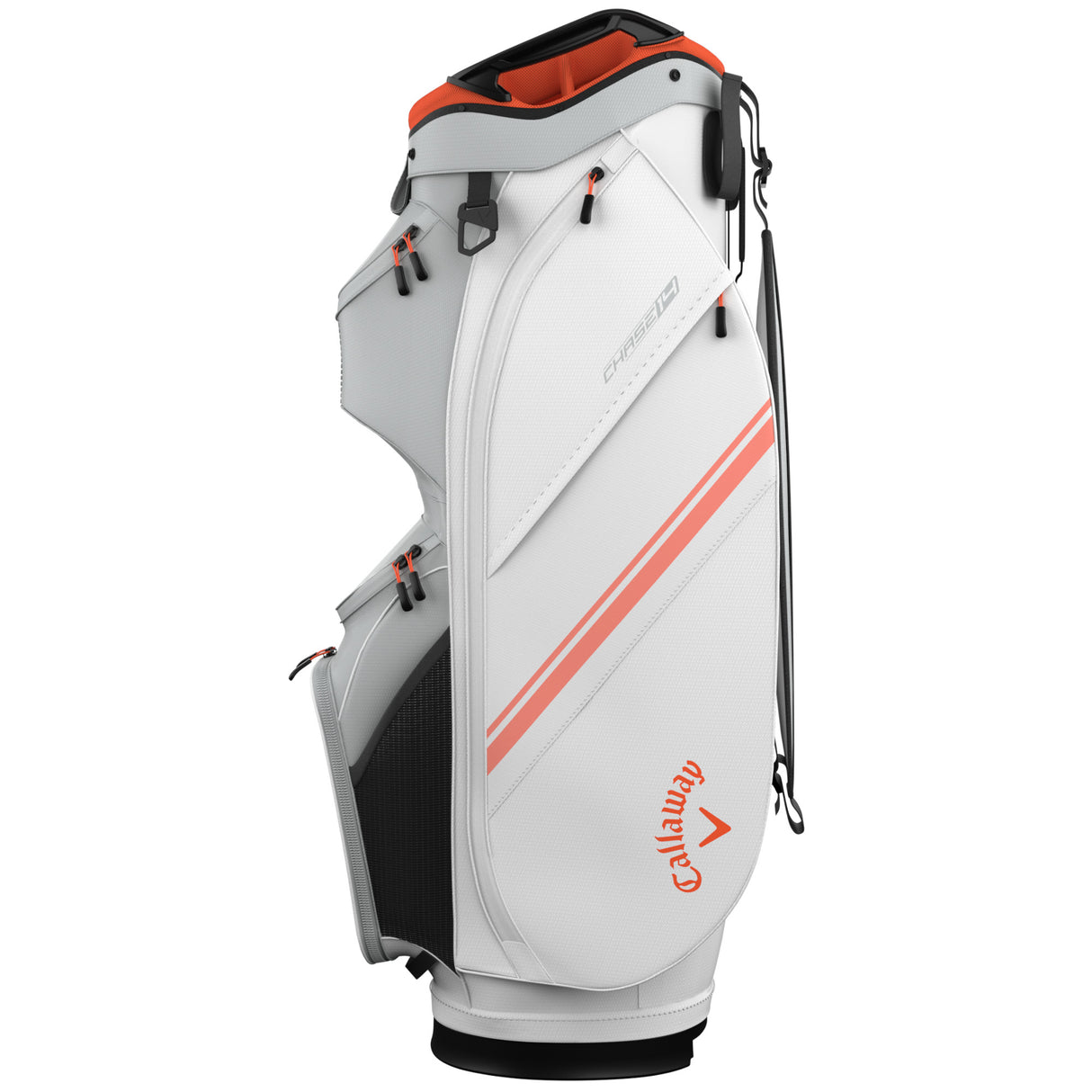 Callaway Chase 14 Cartbag, White / Silver / Orange - Golflaedchen.de