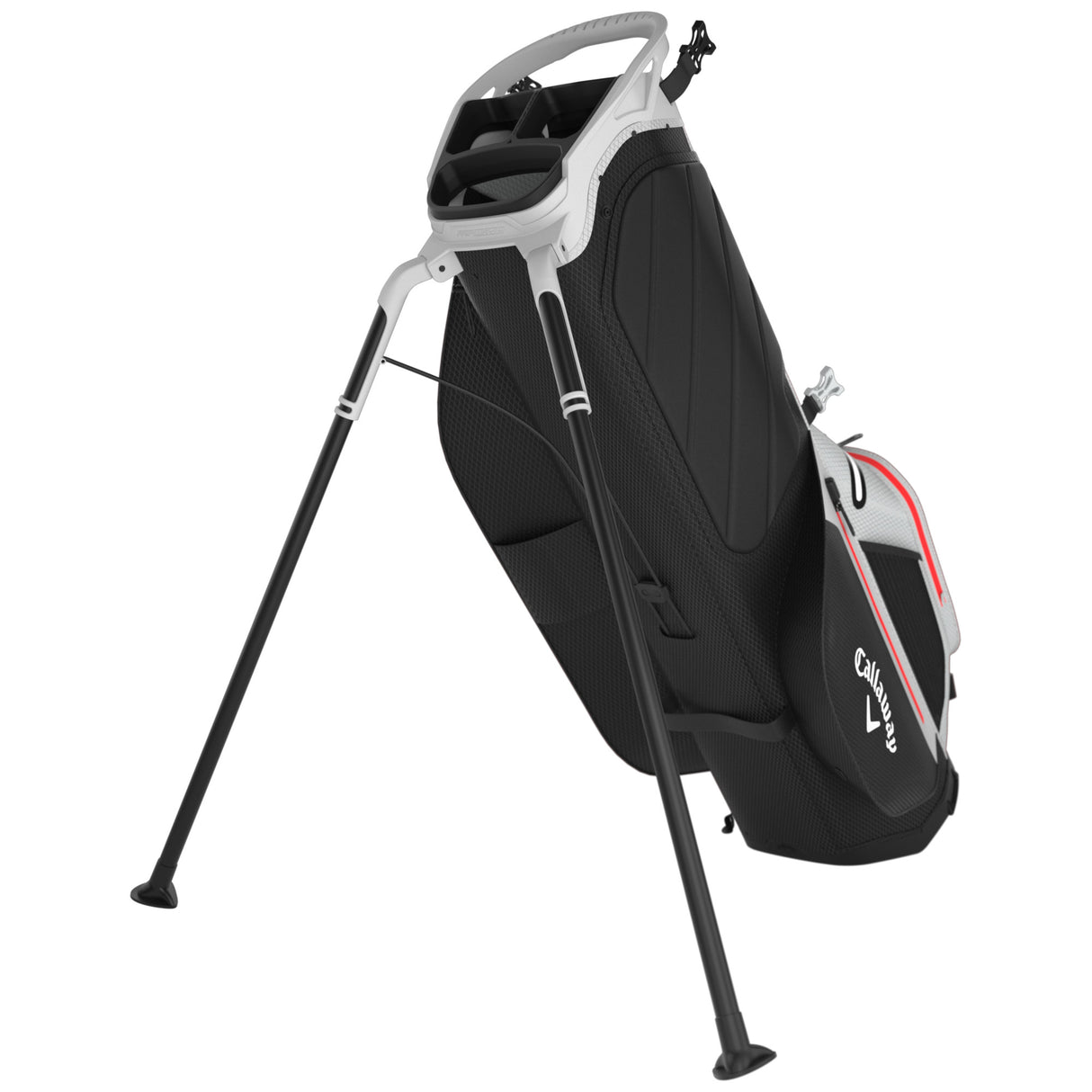 Callaway 2025 Fairway C HD Waterproof Standbag, Grau / Schwarz / Rot - Golflaedchen.de