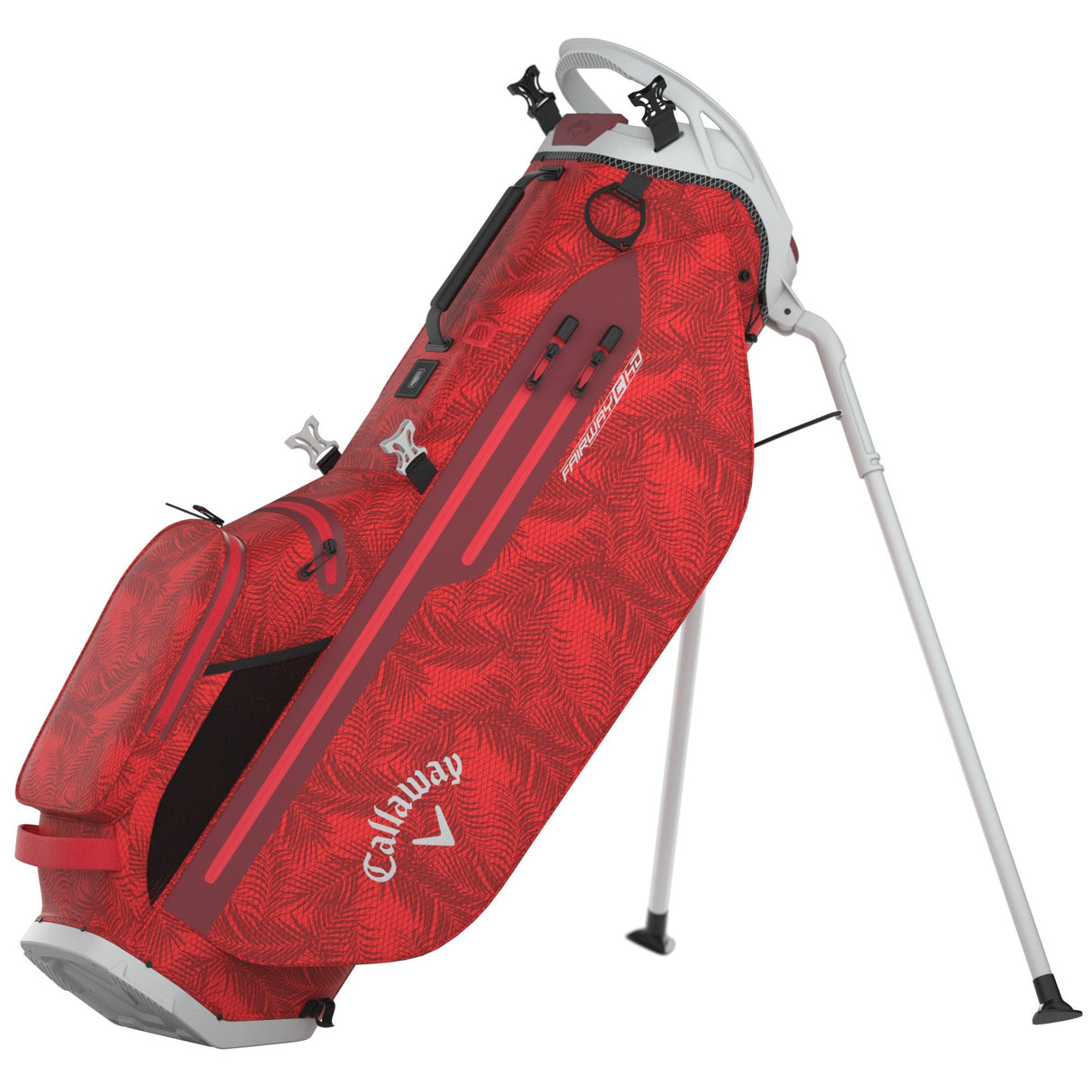 Callaway 2025 Fairway C HD Waterproof Standbag, Red Palms / Light Grey - Golflaedchen.de