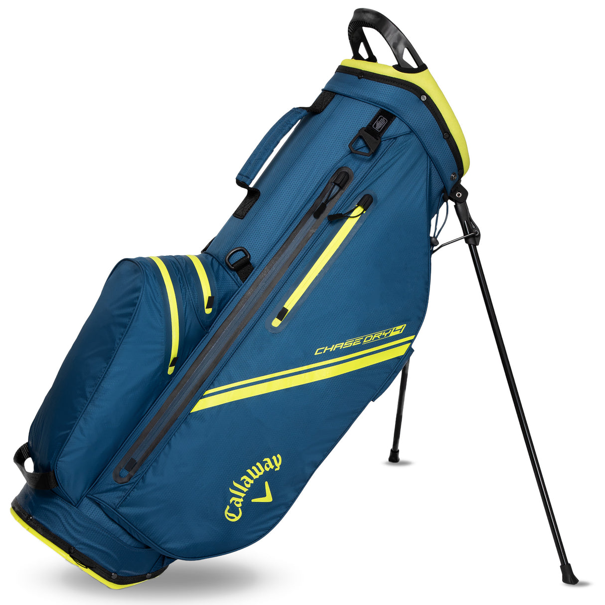 Callaway Chase Dry Waterproof Standbag, Navy / Yellow - Golflaedchen.de