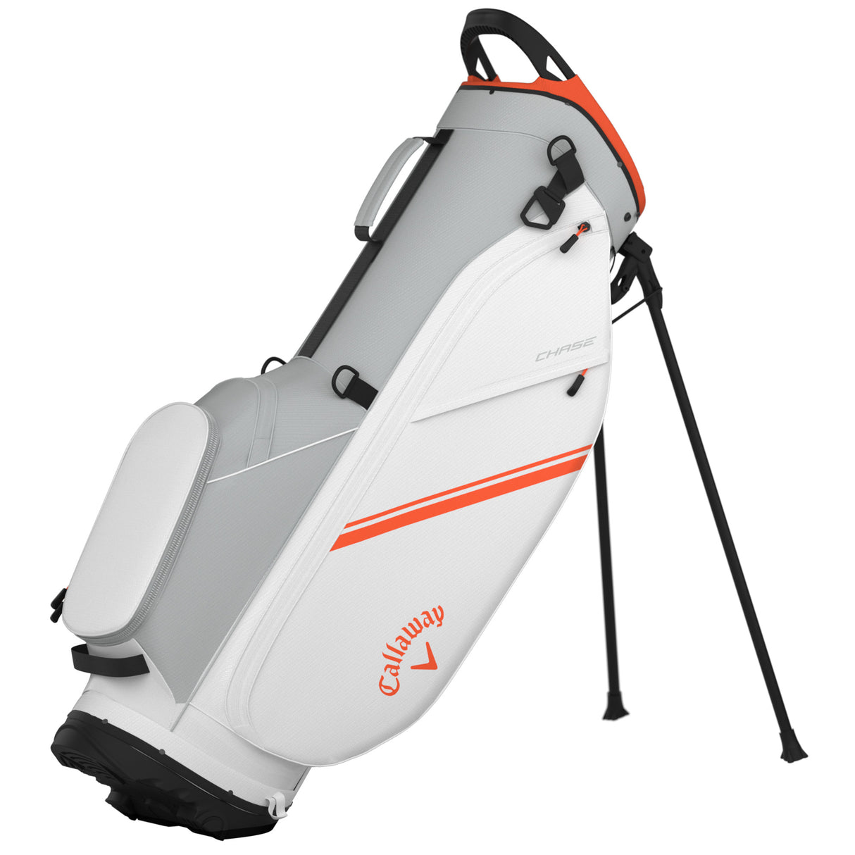 Callaway Chase Standbag, White / Silver / Orange - Golflaedchen.de