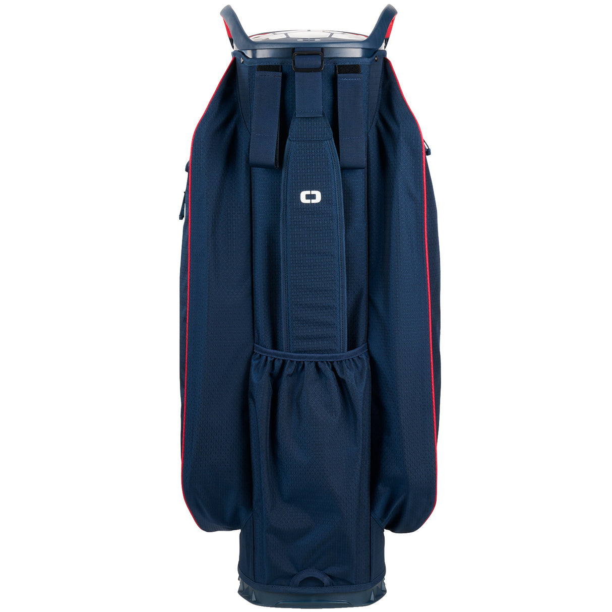 Ogio 2025 All Elements Silencer Waterproof Cartbag / Golfbag, Red / White / Blue - Golflaedchen.de