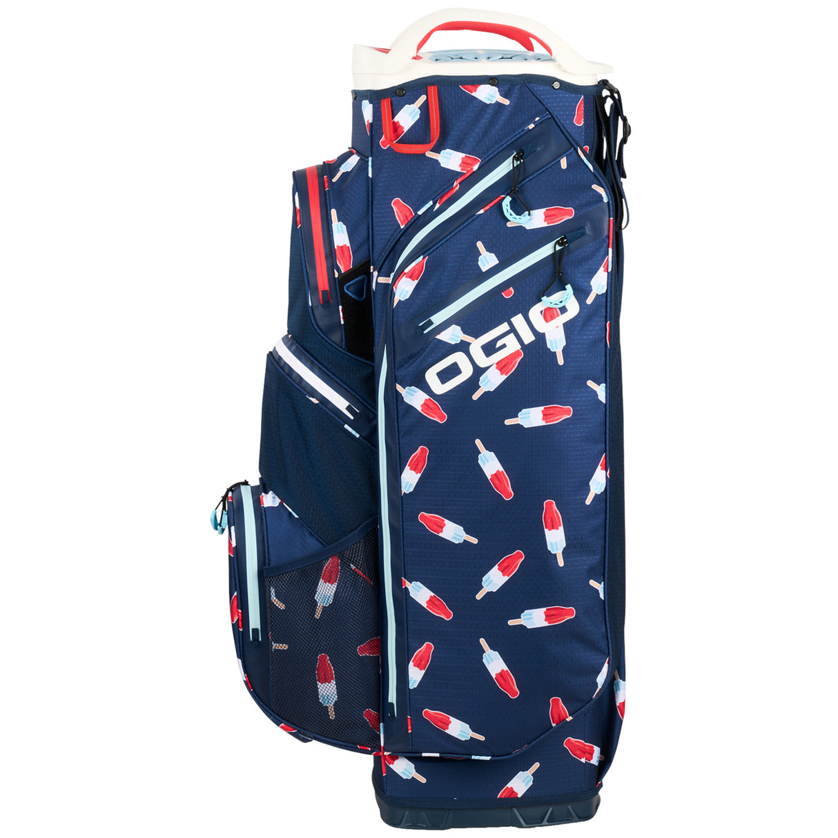 Ogio 2025 All Elements Silencer Waterproof Cartbag / Golfbag, Rocket Pop - Golflaedchen.de