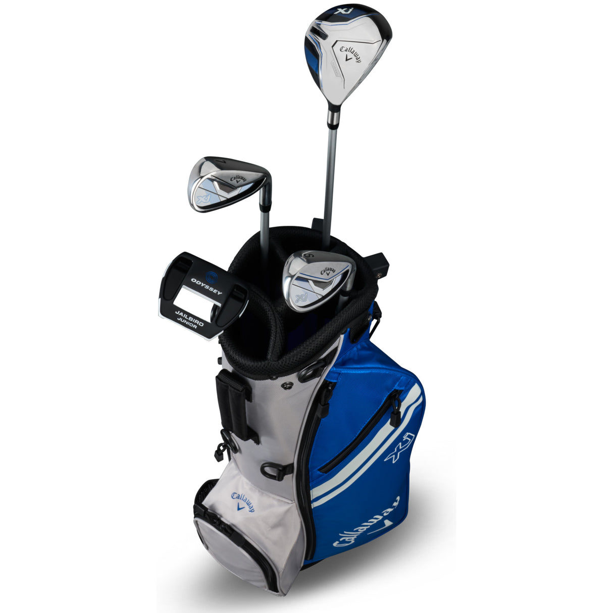 Callaway 2026 Junior Kinder Golfset XJ1 (95 - 118 cm), Farbe Blau / Weiß, Rechtshand - Golflaedchen.de