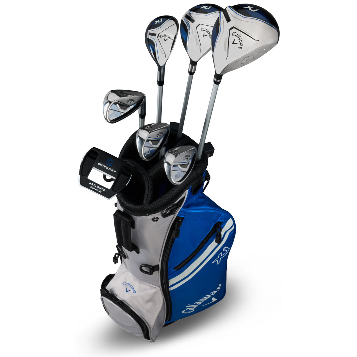 Callaway 2026 Junior Kinder Golfset XJ3 (135 - 155 cm), Farbe Blau / Weiß, Rechtshand - Golflaedchen.de