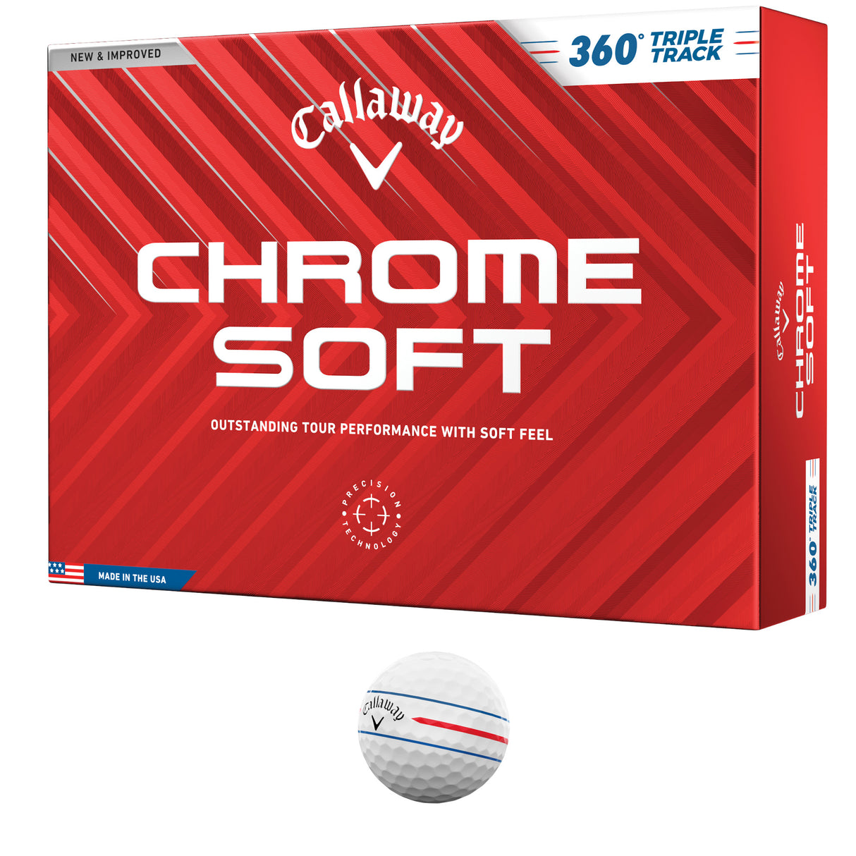 Callaway Chrome Soft Golfbälle, 360 Triple Track, 12 Stück - Golflaedchen.de
