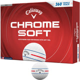 Callaway 2026 Chrome Soft Golfbälle, 360 Triple Track, Weiß, 12 Stück - Golflaedchen.de