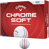 Callaway 2026 Chrome Soft Golfbälle, Triple Track, Weiß, 12 Stück - Golflaedchen.de