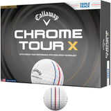 Callaway 2026 Chrome Tour X Triple Track Golfbälle, Weiß, 12 Stück - Golflaedchen.de