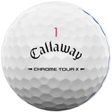 Callaway 2026 Chrome Tour X Triple Track Golfbälle, Weiß, 12 Stück - Golflaedchen.de