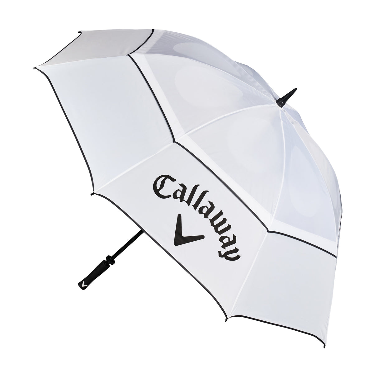 Callaway 64 inch Shield Double Canopy Golf Regenschirm / Sonnenschirm, Weiß / Schwarz - Golflaedchen.de