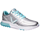 Callaway Aurora Damen Golfschuhe, Silbergrau / Türkis - Golflaedchen.de